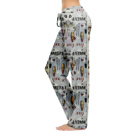 Women's Casual Fun Printed Lightweight Lounge Terry Knit Pajama Bottom Pants - Picture 7 of 16